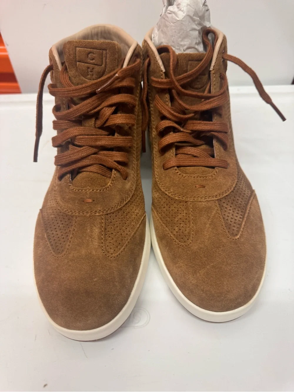 Cole Haan Women's GrandPro Suede Sneakers in Chestnut - Picture 3 of 8